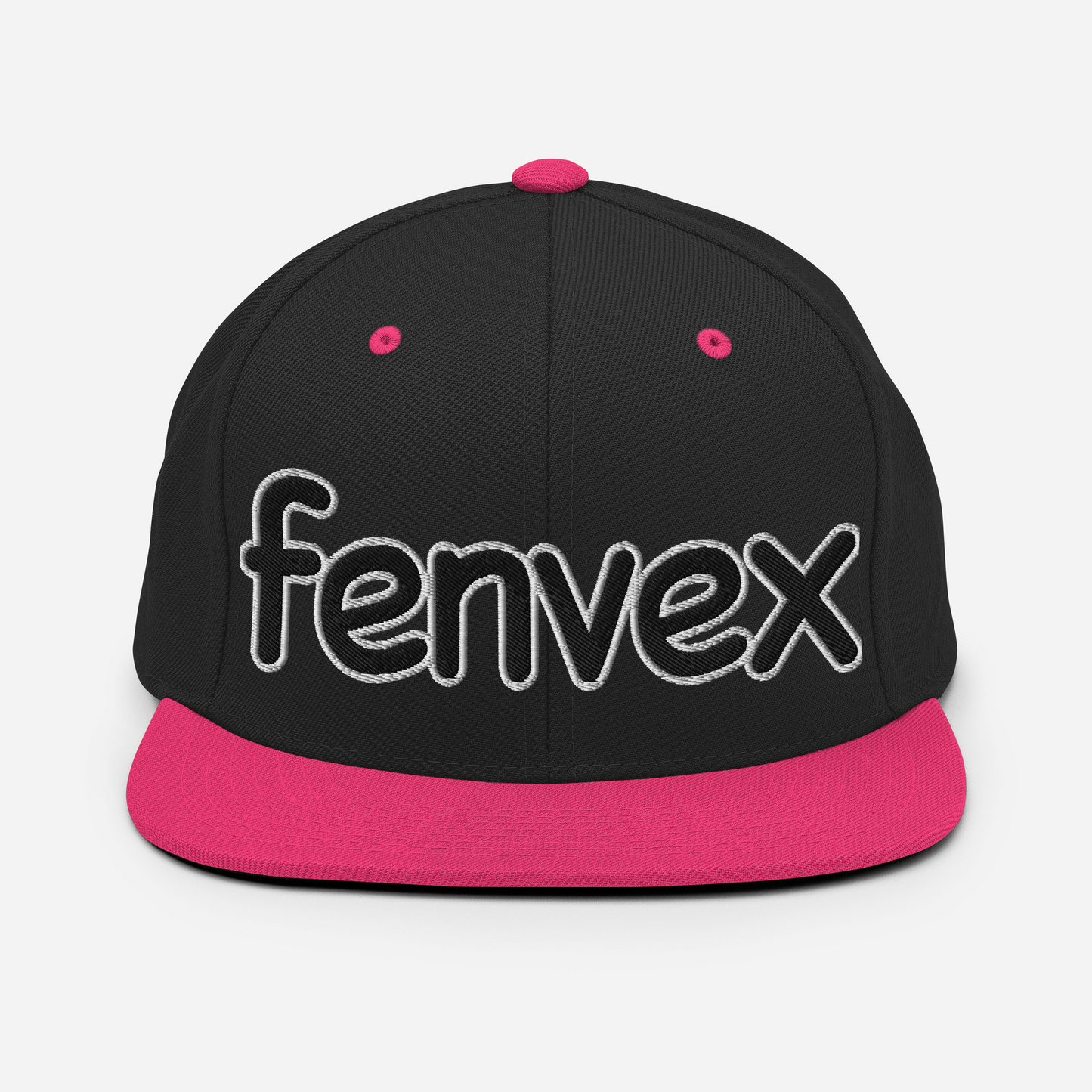 Snapback - fenvex – Noir & Rose fluo