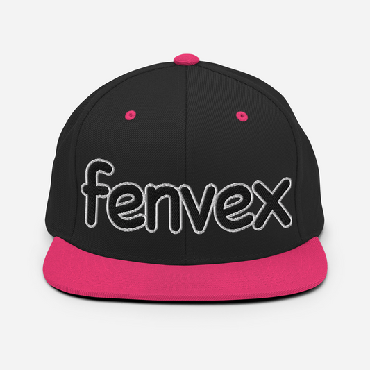Snapback - fenvex – Noir & Rose fluo